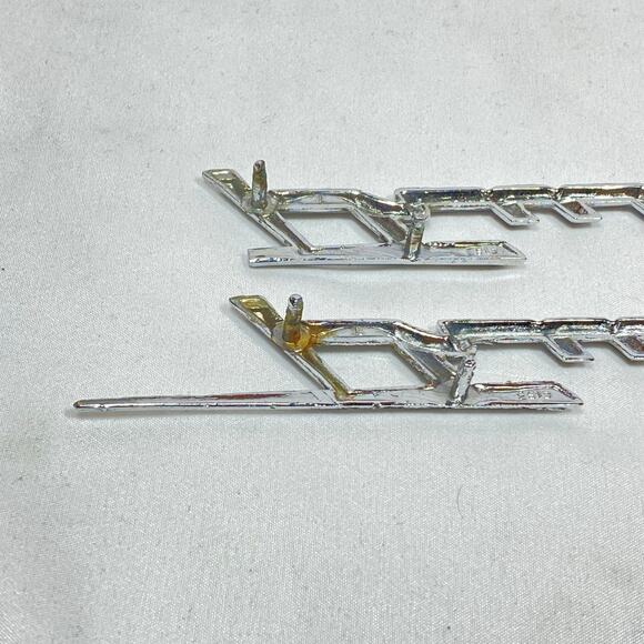 Ford Thunderbird Script Emblem Lot of 2 Tbird Fender Door 14" Long 1958 - 1962 - Picture 6 of 10